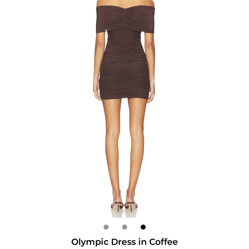 Elegant Brown Off-Shoulder Dress
